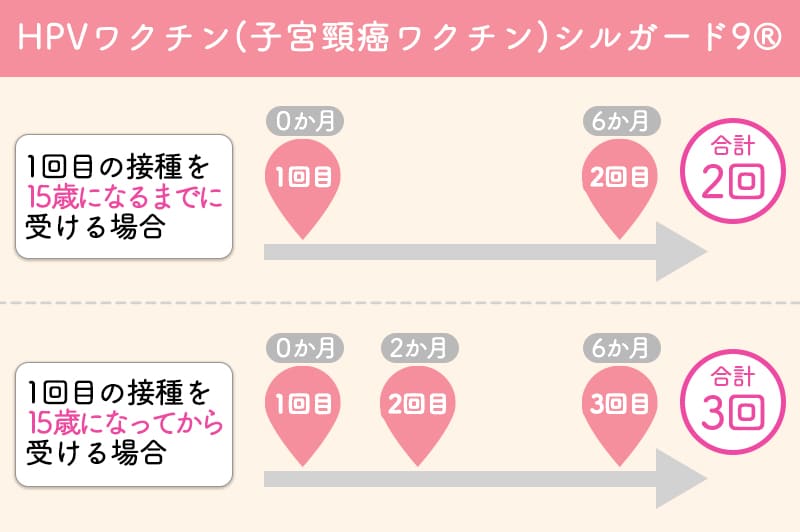HPVワクチン(シルガード9)の接種スケジュール